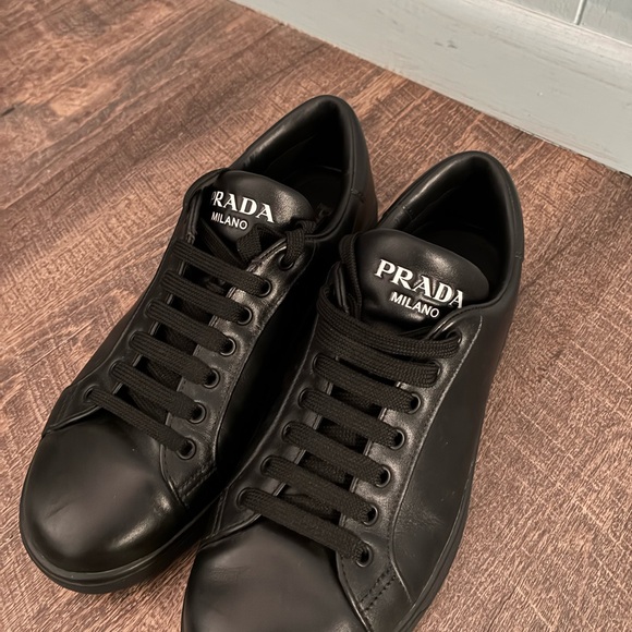 Prada Men's Black Milano Sneakers 7.5